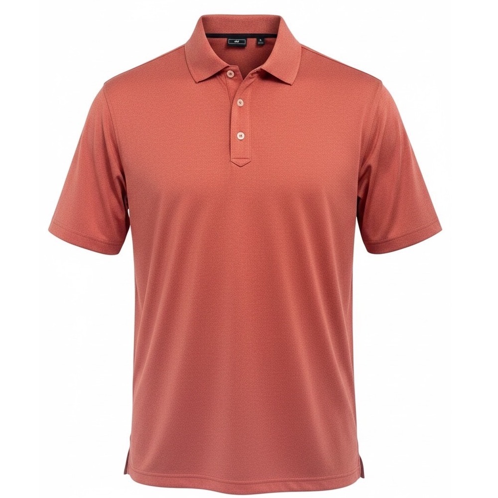 FootJoy Mens Short Sleeve Golf Polo Shirt Coral Heather Medium FJ Logo (P23)